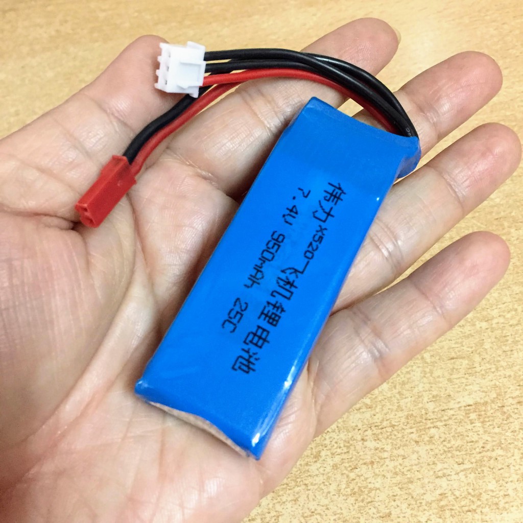 Pin sạc 7.4V 950mAh 25C cho máy bay cánh bằng XK X520