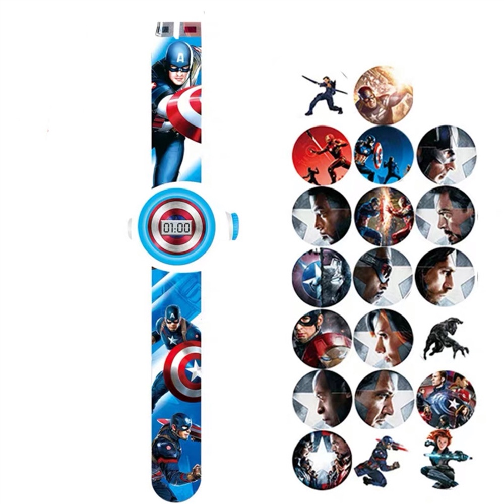 Đồng Hồ Chiếu Hình Công Chúa Disney Người Nhện Cho Trẻ Mẫu Giáo
