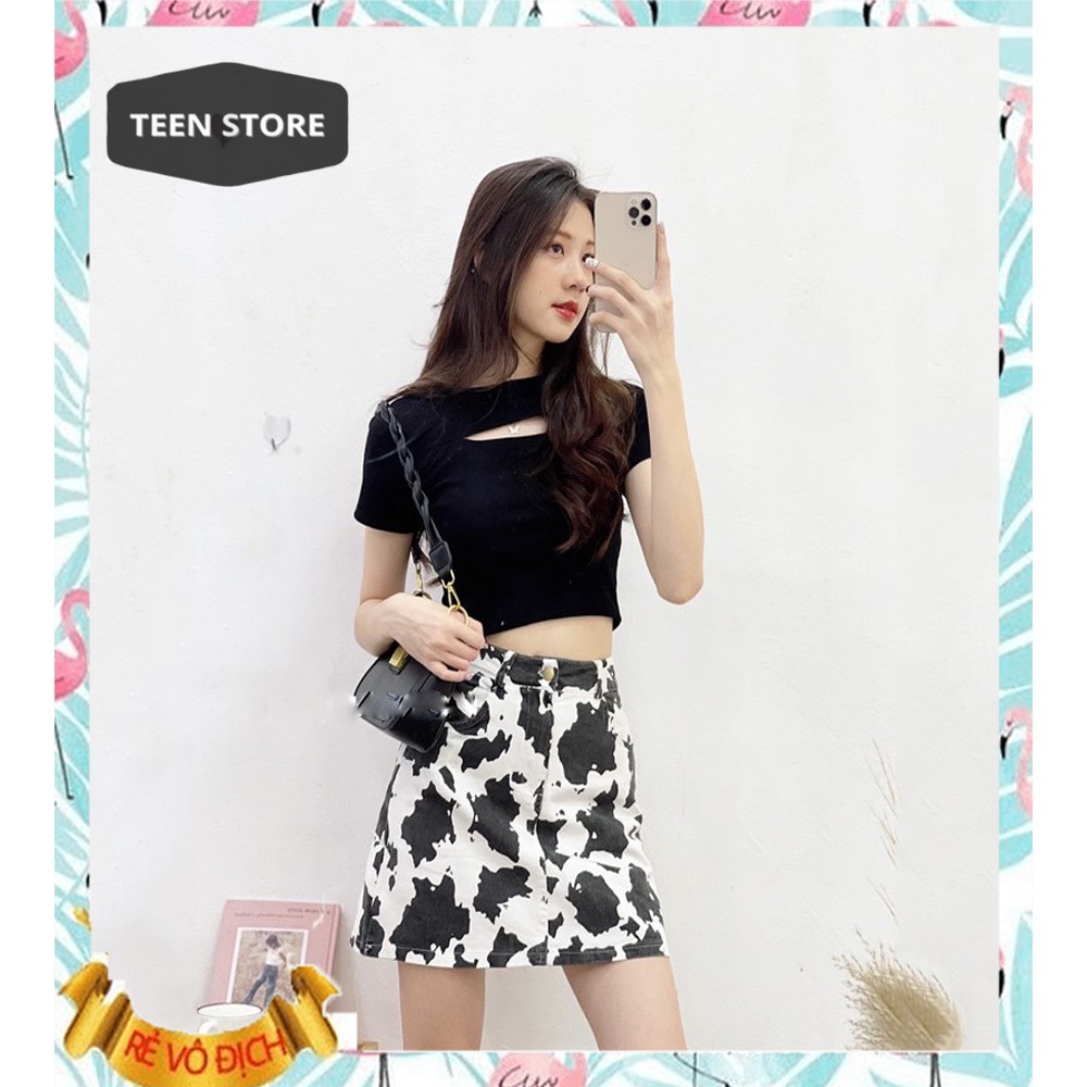 Chân váy bò sữa kaki có ảnh thật