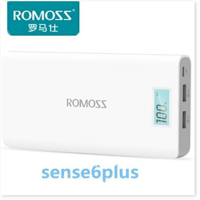 PIN SẠC DỰ PHÒNG ROMOSS SENSE 6PLUS 20.000 Mah -- Phân Phối Bởi Linh Kiện Thiện Phát