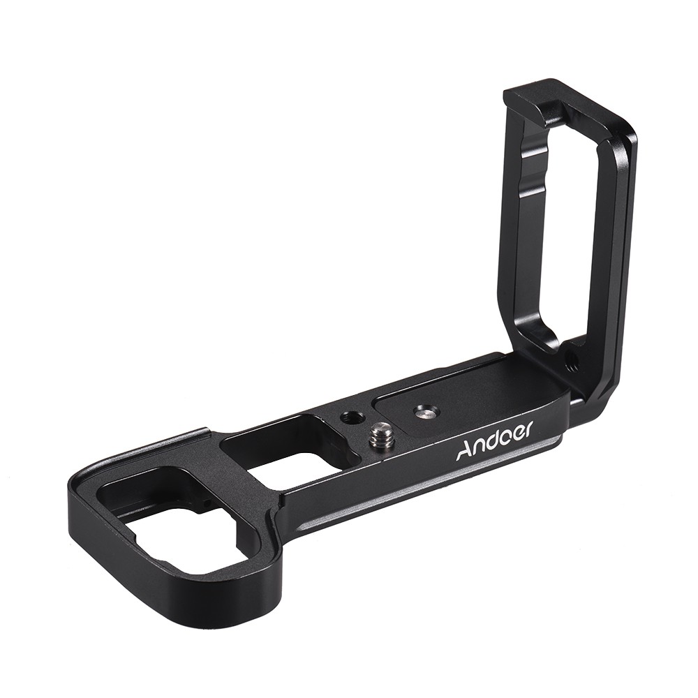 Ĩ Andoer L Shape QR Quick Release Plate Camera Cage Accessory Bracket Aluminum Alloy for Sony A7III/ A7R3/ A7M3/ A9 Send musical instrument cleaning cloth