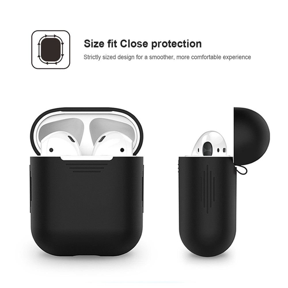 Hộp đựng bảo vệ tai nghe bằng silicon đồng màu cho Apple Airpods