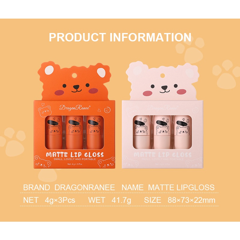 Set Son Lì Ba Chú Gấu Nhỏ