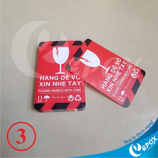 [RẺ VÔ ĐỊCH] Sticker hàng dễ vỡ 11cm [SET 100 tờ]