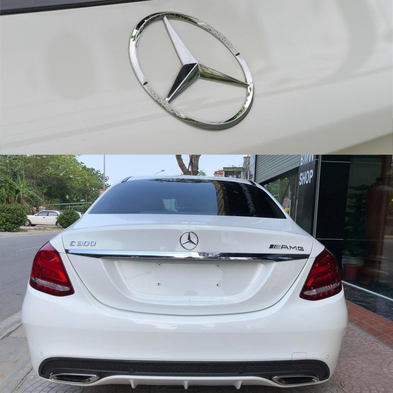 Logo cốp sau xe Ô tô dùng cho các dòng xe Mercedes 90mm