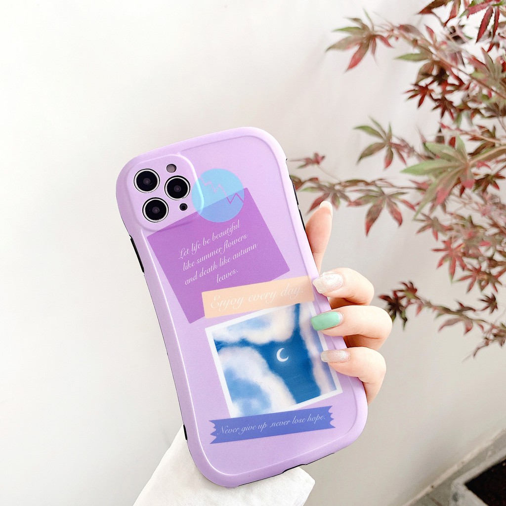 Ốp lưng iphone Purple Letter IMD viền cong dày dặn 5/5s/6/6plus/6s/6splus/7/7plus/8/8plus/x/xs/11/12/pro/max/plus/promax | BigBuy360 - bigbuy360.vn
