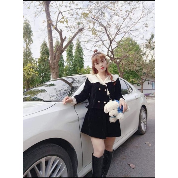 ❤️ thanh lý sét nhung đẹp,( đủ cả áo và chân váy y hình)❤️