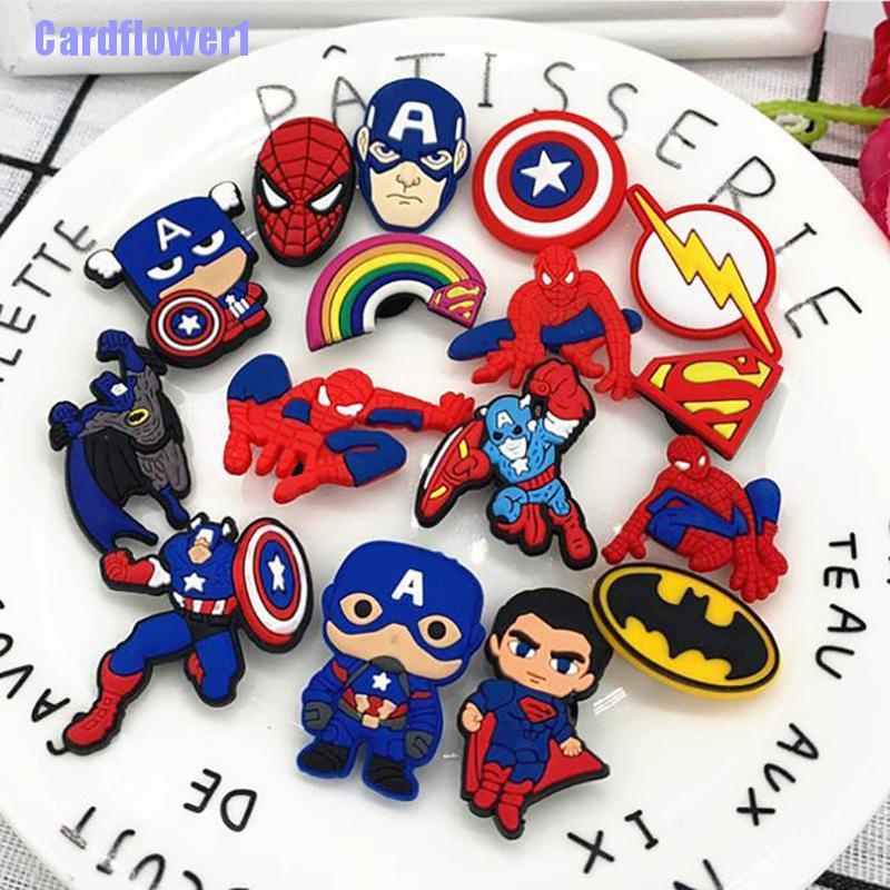 Bộ 10 Dép Crocs Họa Tiết Hoạt Hình Diy Xinh Xắn