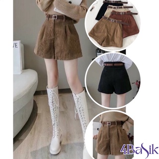 Quần short nhung tăm nữ 4BASIK siêu hot (không kèm belt) quần đùi nữ cạp khóa - QS009