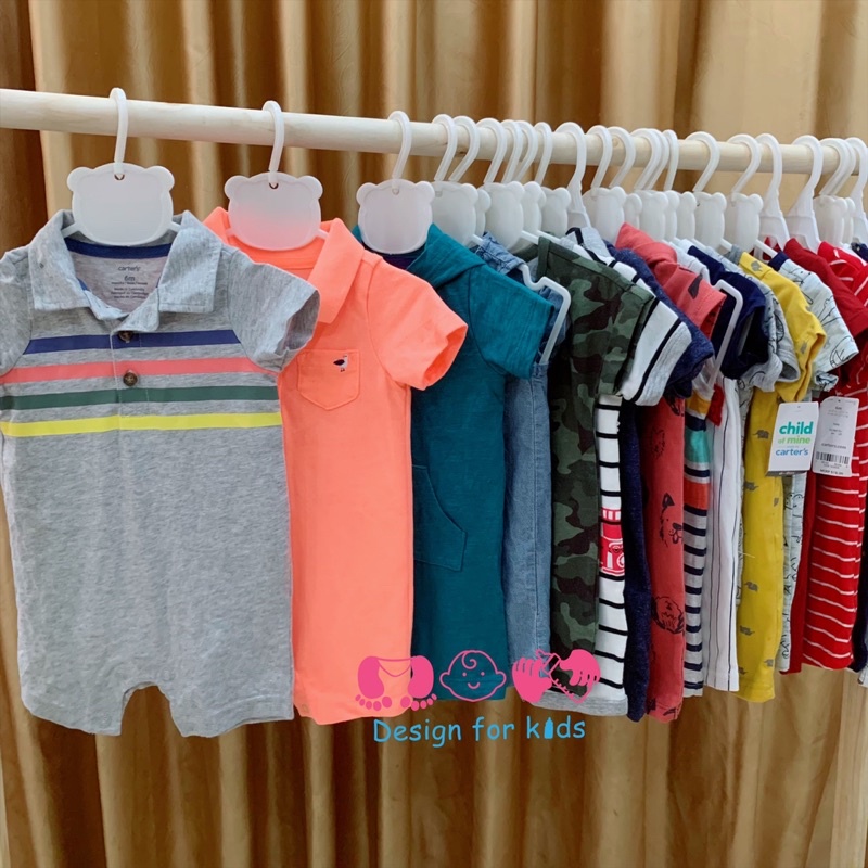 (Size 0-3m) Body đùi romper xuất dư xịn các hãng cho bé trai