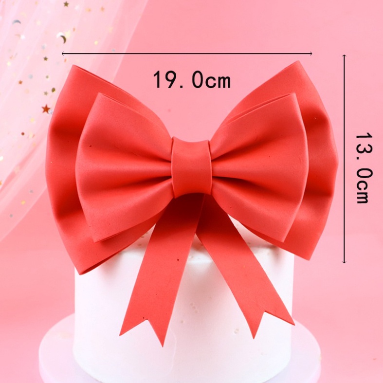 phụ kiện trang trí bánh [FREESHIP❤️] Cắm nơ bản to siêu đẹp