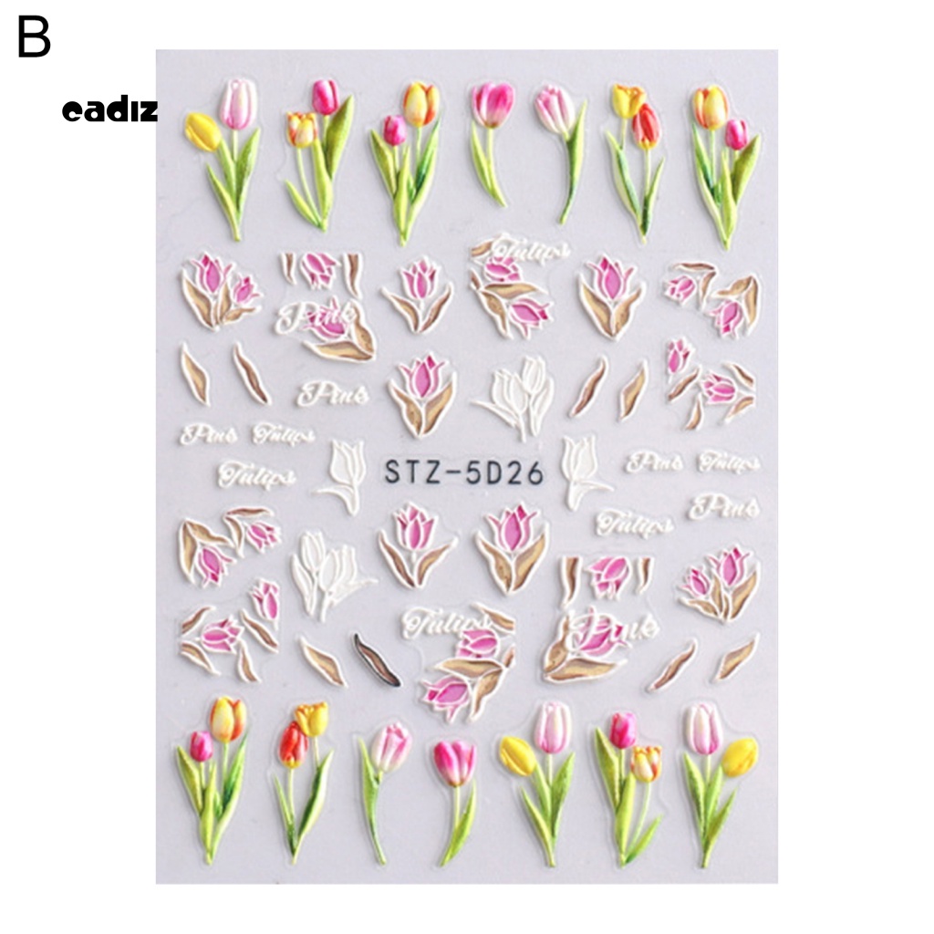 Phụ Kiện Trang Trí Móng Tay Siêu Nhẹ Hình Hoa Tulip Dễ Thương