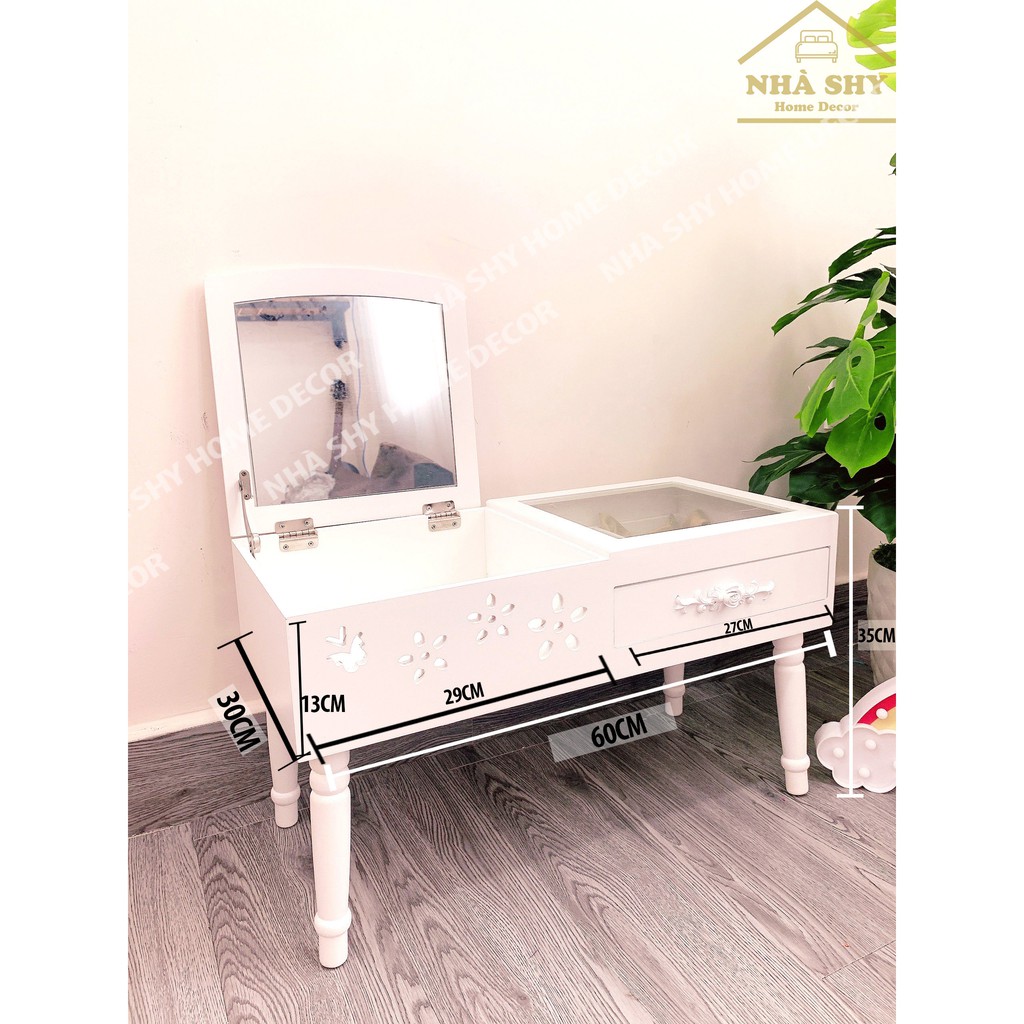 Bàn Trang Điểm Mini Phong Cách Dễ Thương- Bàn ngồi bệt mini size nhỏ gọn - NHÀ SHY