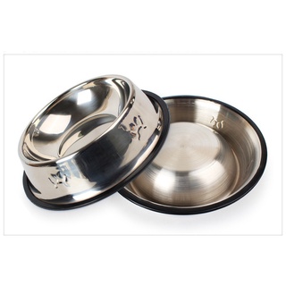 Bát Ăn Inox Trắng Cho Chó Mèo