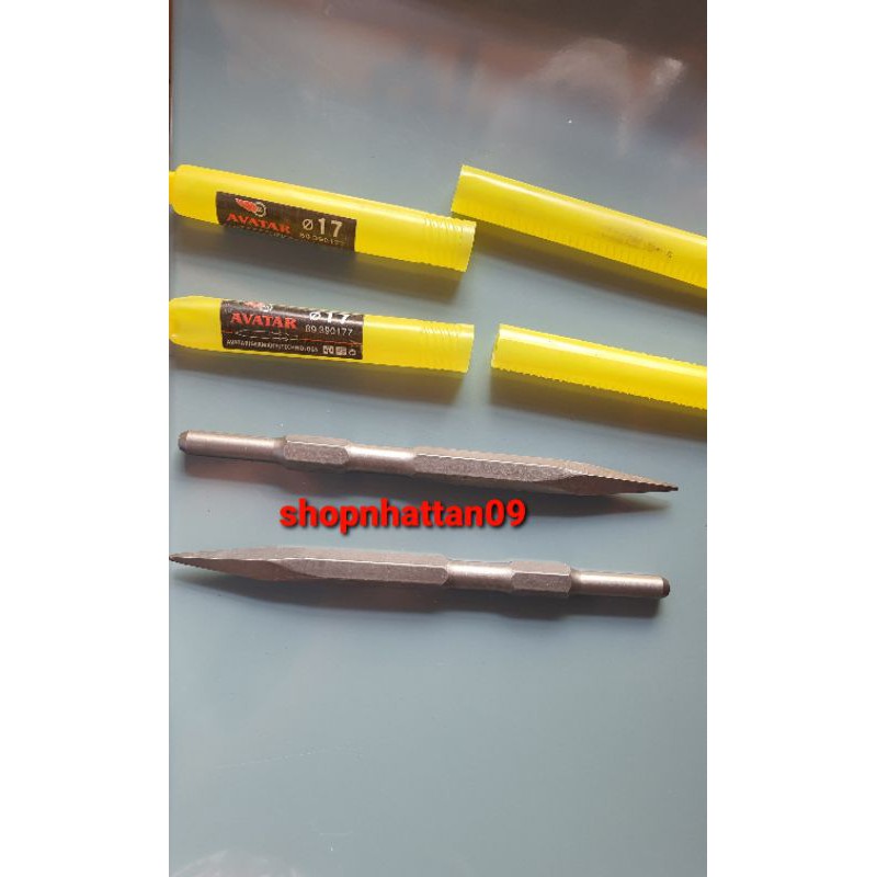 Mũi ĐỤC  Nhọn CHÂN LỤC GIÁC 0810 - 17MM DÙNG CHO CÁC LOẠI MÁY ĐỤC