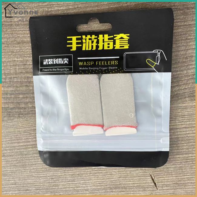 One Set 2 Găng Tay Chơi Game 24-pin Bằng Sợi Thủy Tinh Siêu Mỏng Thoáng Khí Chống Mồ Hôi
