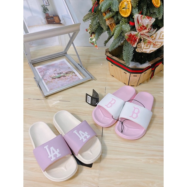 Dép MLB Chính hãng - MLB Pink B Slide