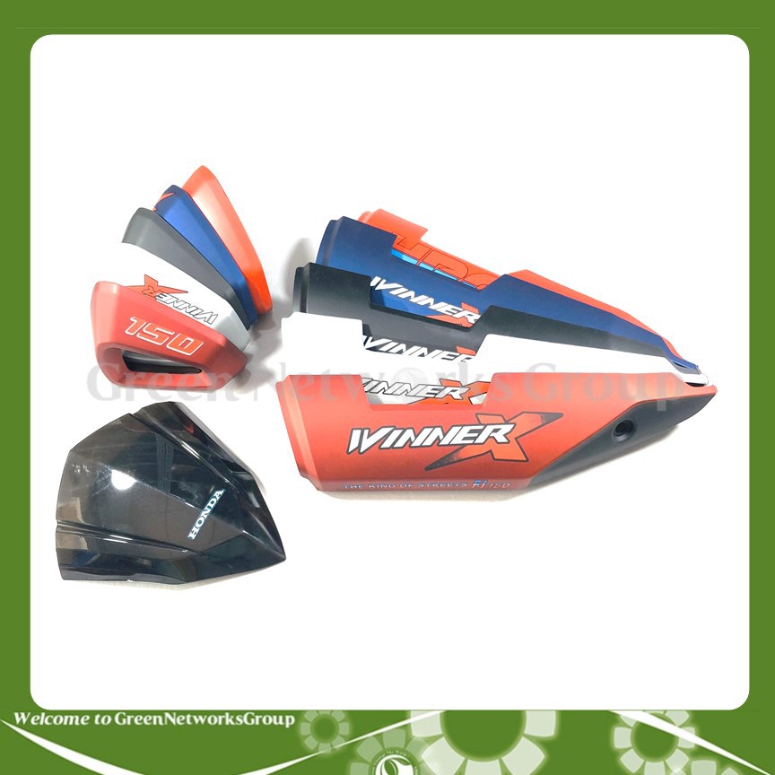 Bộ Ốp đầu xe ( Màu Đen Bóng ) và Ốp Pô nhiều màu gắn xe Winner X Greennetworks