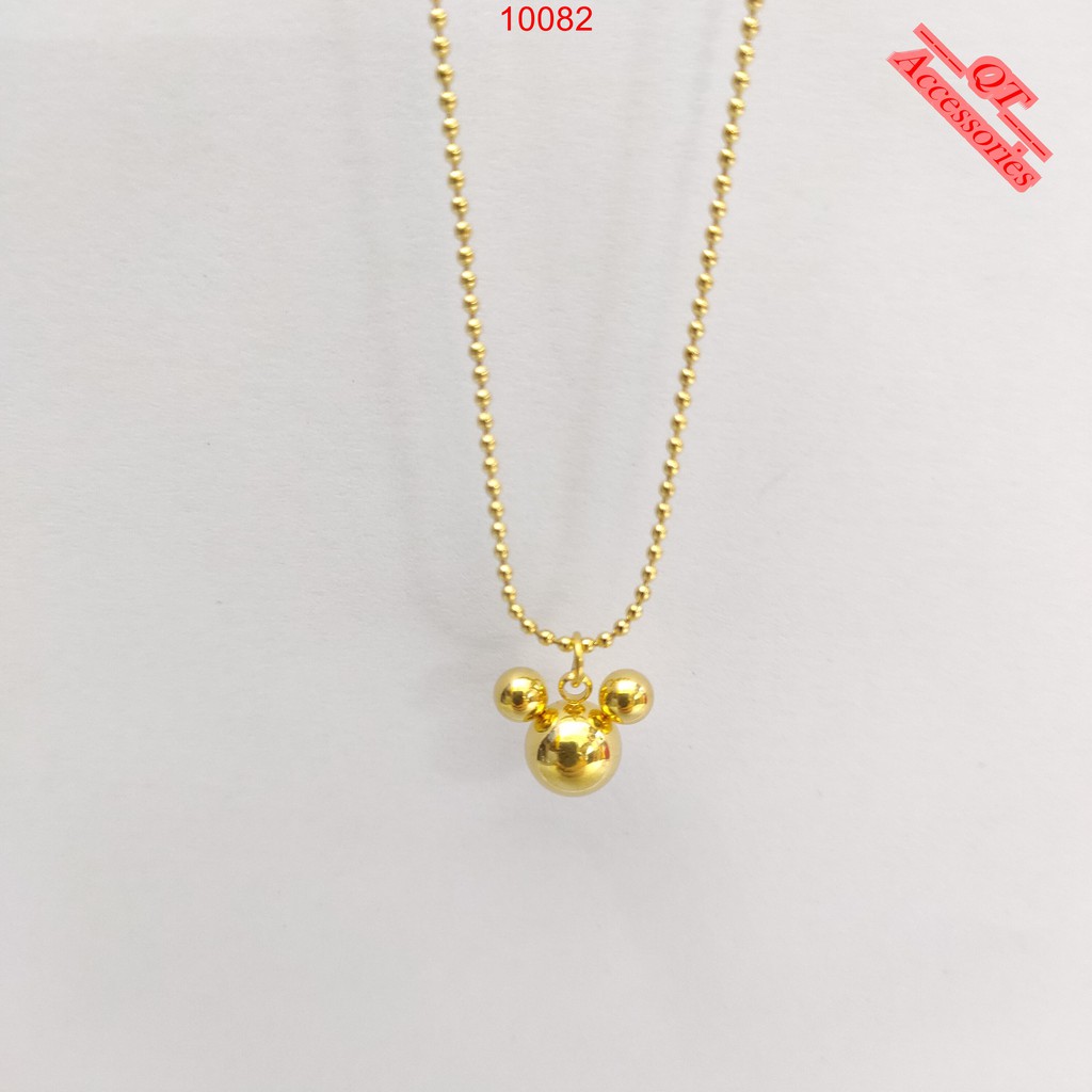 Dây chuyền titan mạ vàng 99k mặt chuột mickey baby siêu bền màu