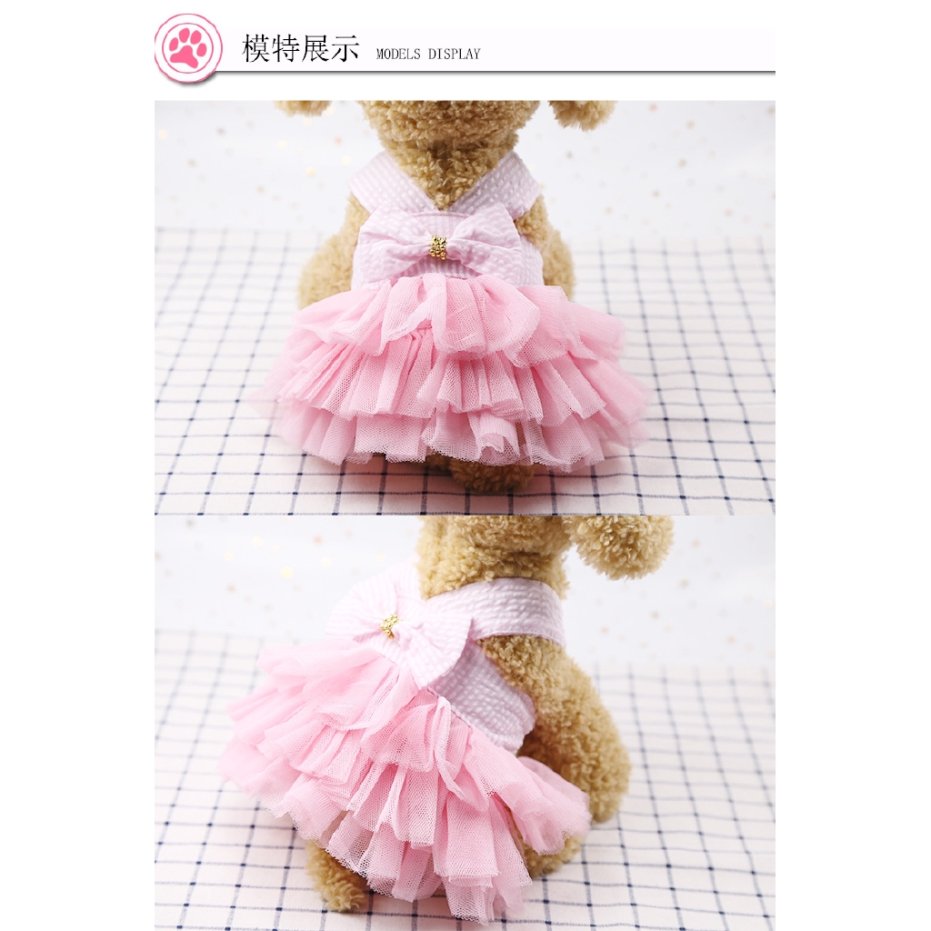 Đầm Công Chúa Hai Dây Dáng Xòe Xinh Xắn Cho Thú Cưng