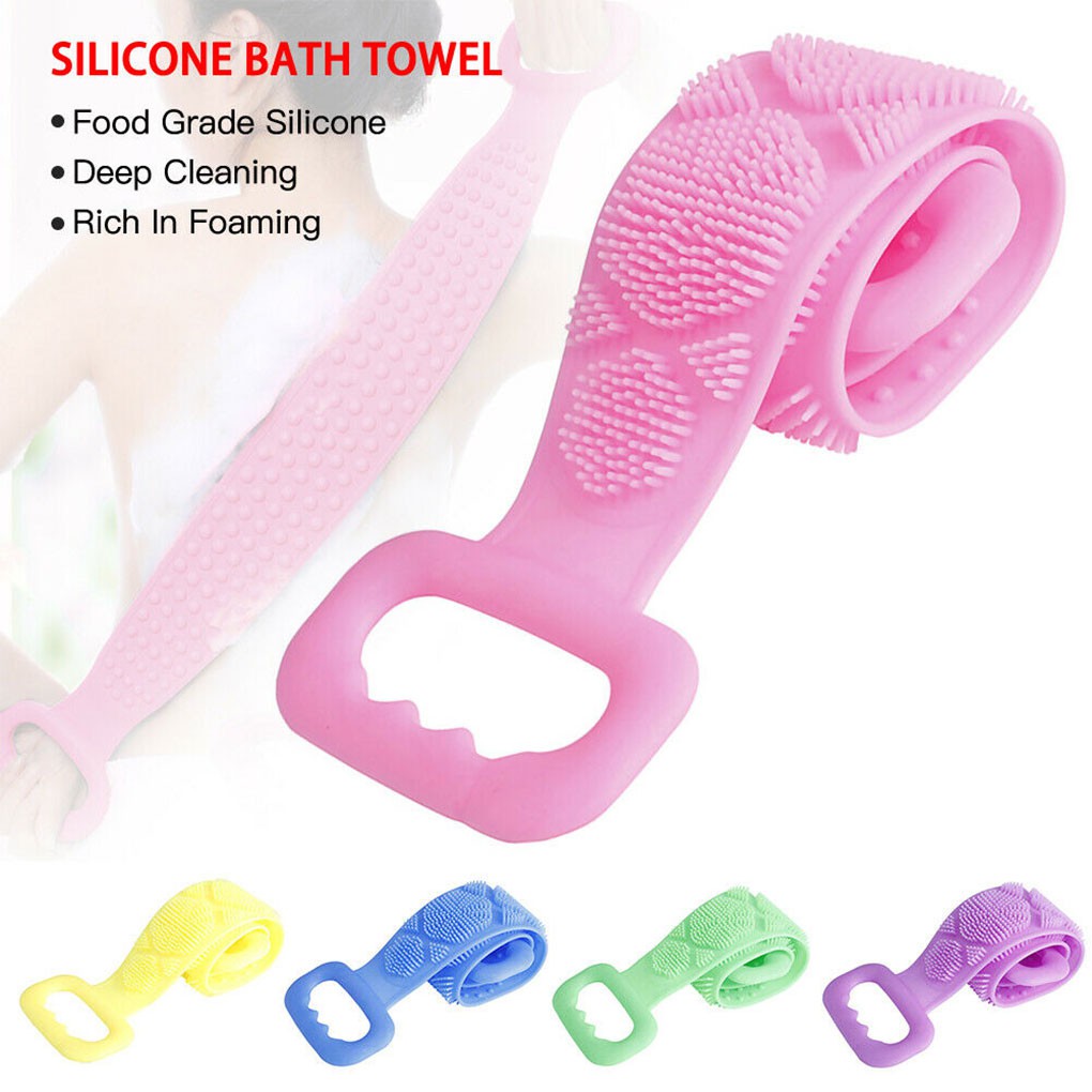 Khăn tắm silicone chà lưng tẩy tế bào chết tiện dụng