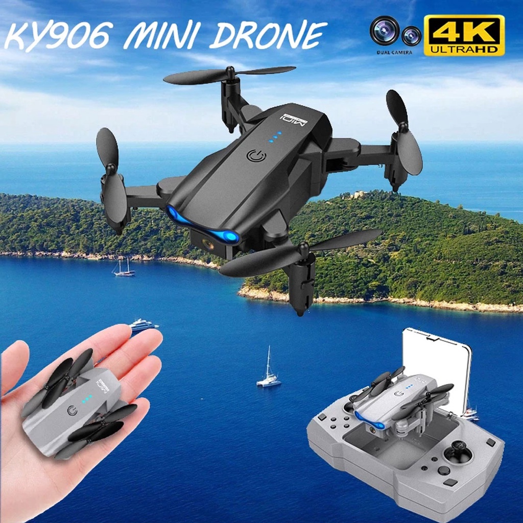 Máy bay camera 4k flycam mini giá rẻ,flycam drone KY906 điều khiển từ xa quay phim, chụp ảnh, chống rung