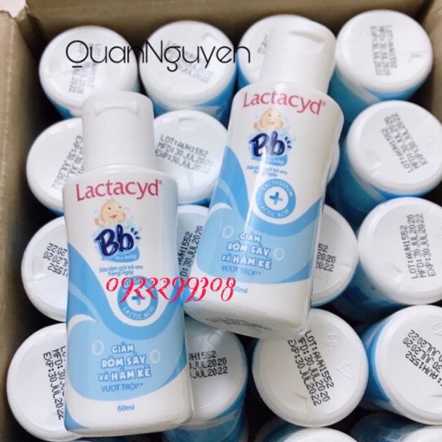 Sữa Tắm Gội Lactacyd BB Trị Rôm Sẩy Và Hăm Kẽ 60ml