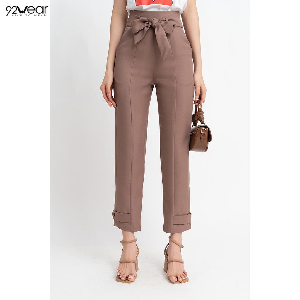 Quần baggy nữ công sở 92WEAR 3 MÀU, đủ size, đai rời 92WEAR QGW0732 | BigBuy360 - bigbuy360.vn