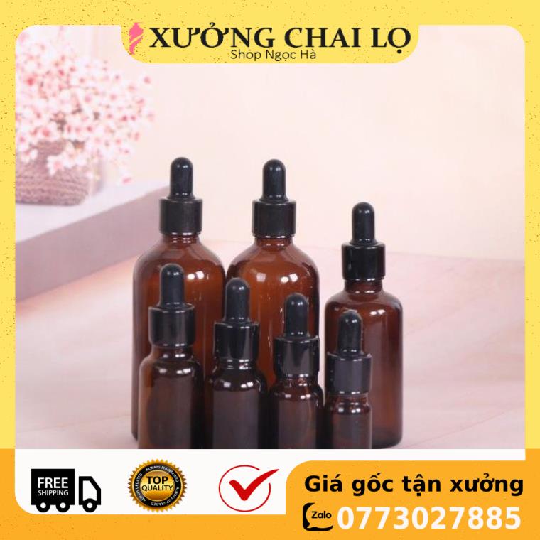 Lọ Chiết Serum ❤ GIÁ RẺ NHẤT ❤ [50ml] Lọ đựng tinh dầu bóp giọt khoen đen , chai lọ chiết mỹ phẩm , phụ kiện du lịch