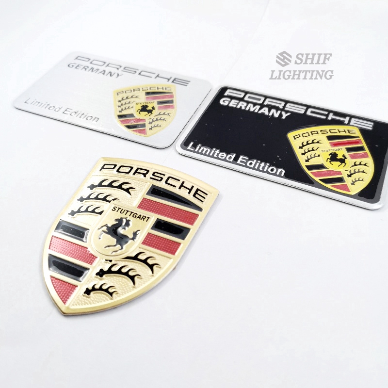 1 Logo Porsche Horse Edition Bằng Nhôm Trang Trí Xe Hơi