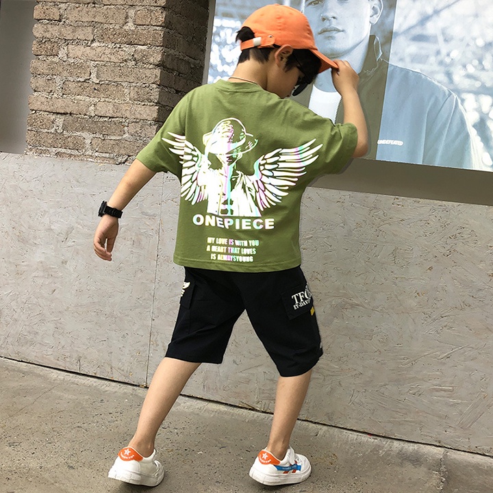 Quần Áo Trẻ Em, Bộ Quần Áo Piece Dễ Thương chất đẹp Cho Bé Trai 16-40Kg