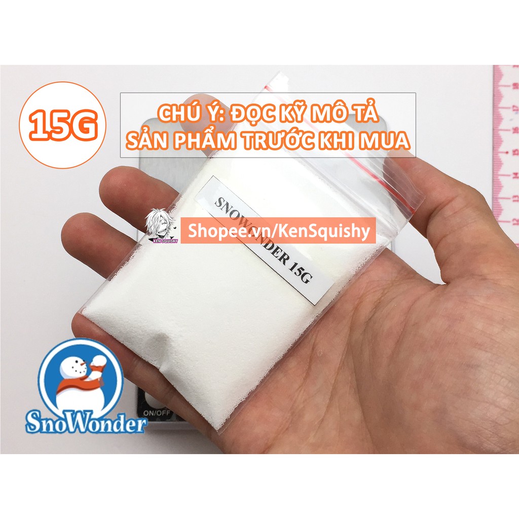 Tuyết Nhân Tạo Snowonder 15Gram Hàng Nhập Khẩu Mỹ Chính Hãng Nguyên Liệu Làm Slime Mây