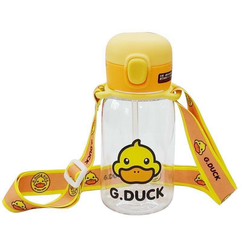 Bình Nước G.Duck Vịt Vàng Có Kèm Ống Hút Và Dây Đeo