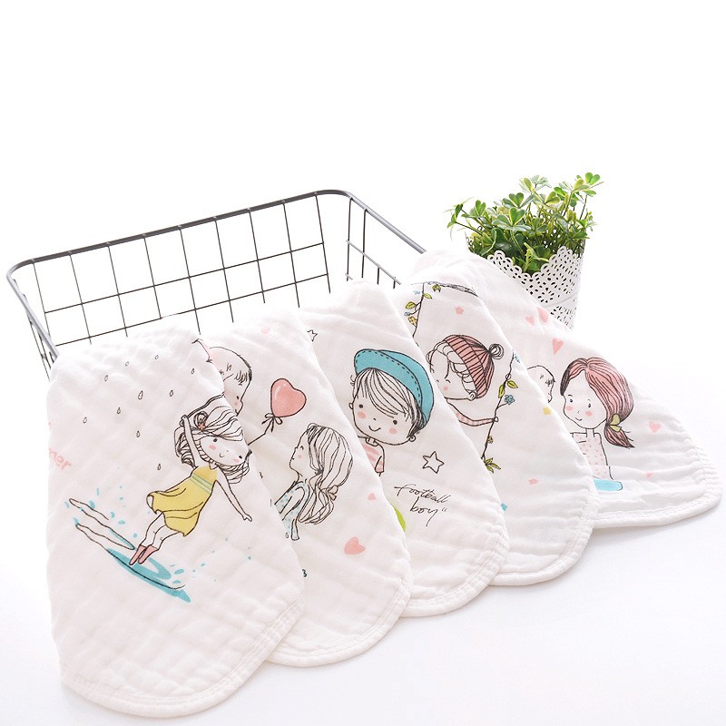 Khăn Xô Lau Mặt Lớn 30x30cm In Hình Dễ Thương