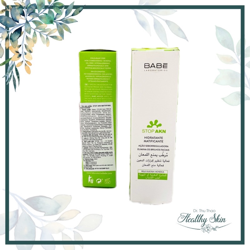 DƯỠNG ẨM DA MỤN BABE STOP AKN MATTIFYING MOISTURISER 50ml