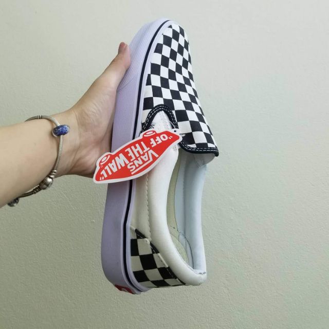 Giày sneaker van lười caro cao cấp