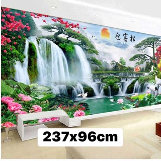 Tranh thêu phong cảnh khổ lớn 237x96cm
