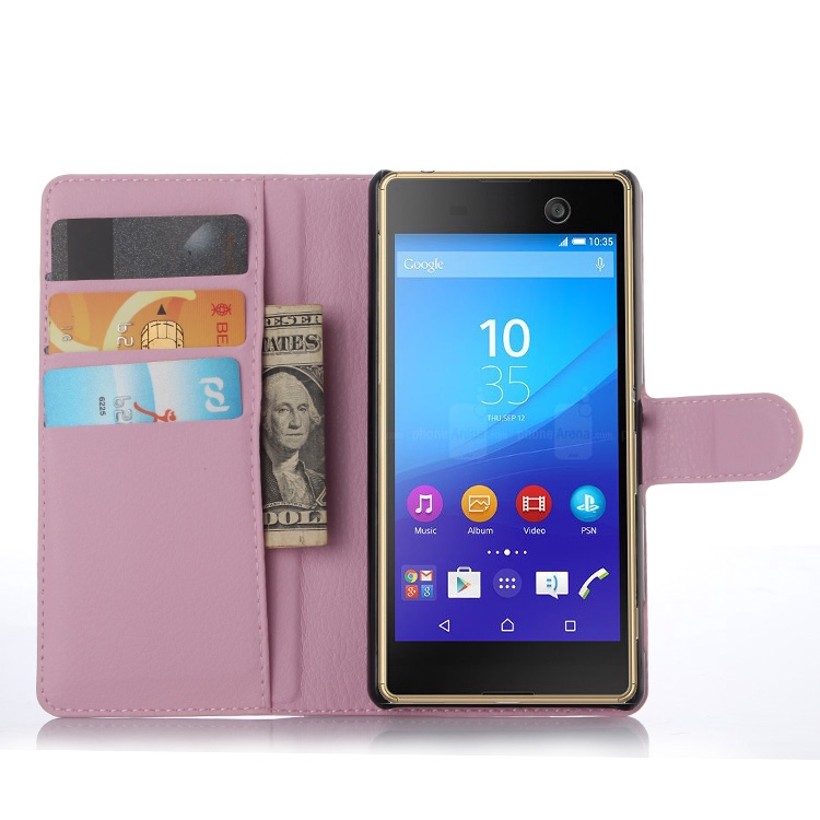 Bao da điện thoại gập kiêm ví tiện dụng cho Sony Xperia M2 M4 M5 AQUA