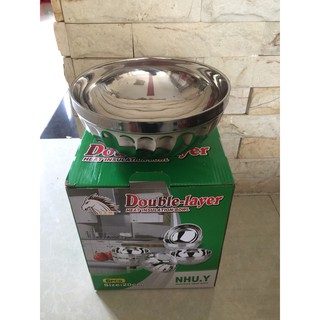Tô chén xoắn inox 2 lớp cách nhiệt