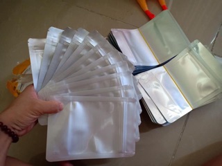 10 TÚI ZIP BẠC mặt trong mặt bạc( đủ các size)