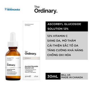 (NHẬP KHẨU 2021) Tinh Chất The Ordinary Ascorbyl Glucoside Solution 12% Làm Sáng Da Chống Lão Hoá 30ml