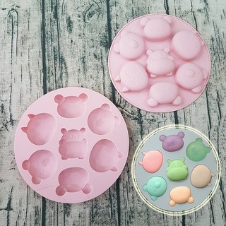 HCM - Khuôn silicon mặt gấu Brown Rilakkuma Totoro đổ râu câu pudding bánh bông lan nướng