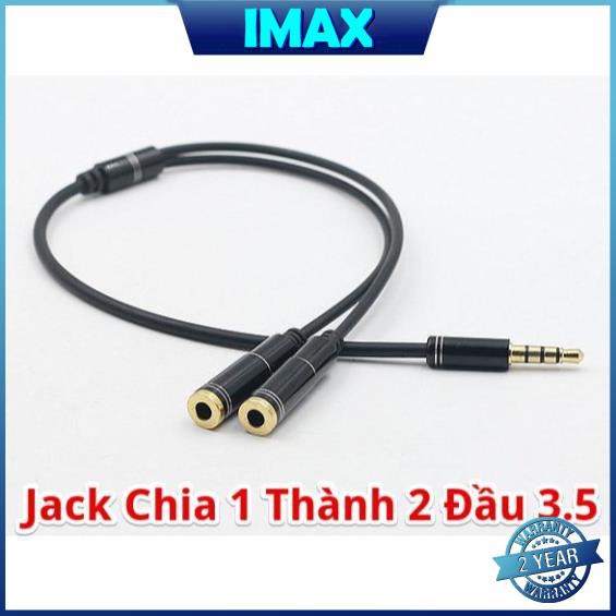 SALE Jack chia tai nghe từ 1 cổng 3.5 thành 2 cổng tai nghe và micro (dài 30 cm)-C21