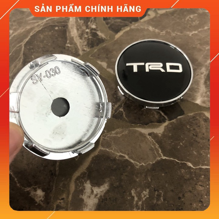 Logo chụp mâm, ốp lazang bánh xe ô tô Toyota Fortuner TRD đường kính 60mm SM