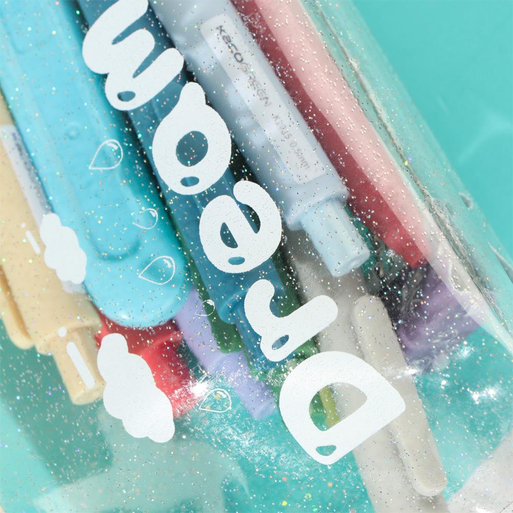 Túi Đựng Bút Họa Tiết Quả Đào Phối Kim Tuyến Nước Nhỏ Gọn DAPHS