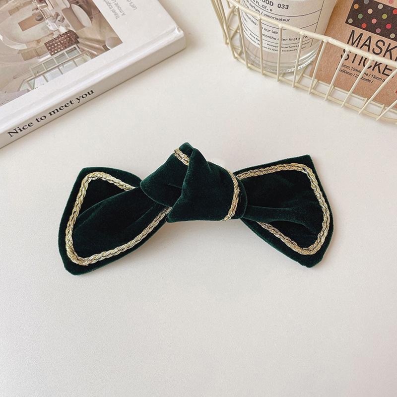 1 Kẹp Tóc Hình Nơ Lớn Màu Trơn Thời Trang Cho Nữ