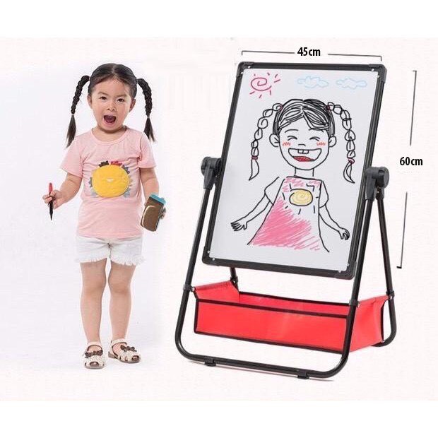 Bảng 2 mặt nam châm thông minh cho bé viết vẽ, bảng Flipchart 2 mặt