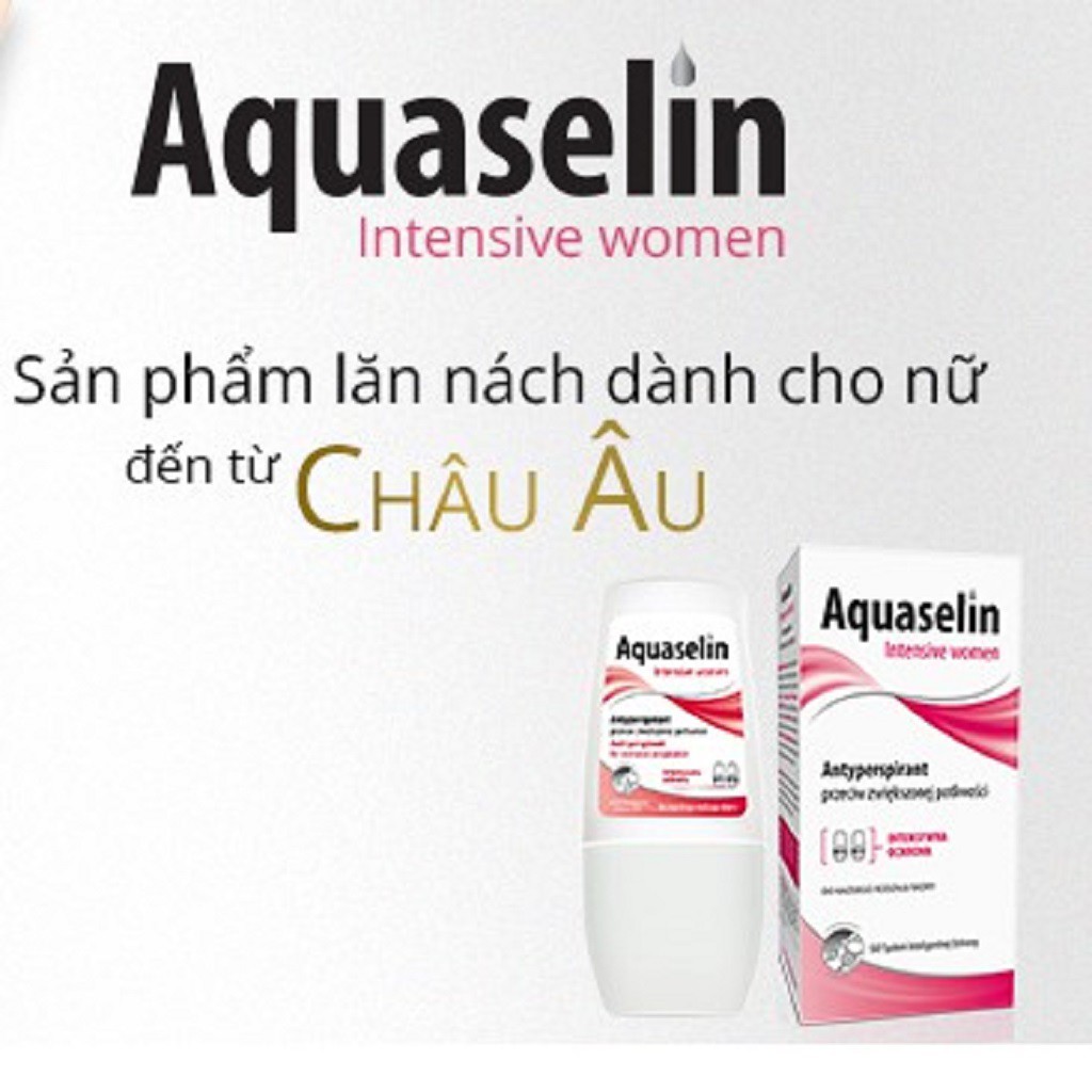 Lăn Khử Mùi Aquaselin Intensive Women Dành Cho Nữ Loại Mạnh Mồ Hôi Nhiều 20ml Và 50ml