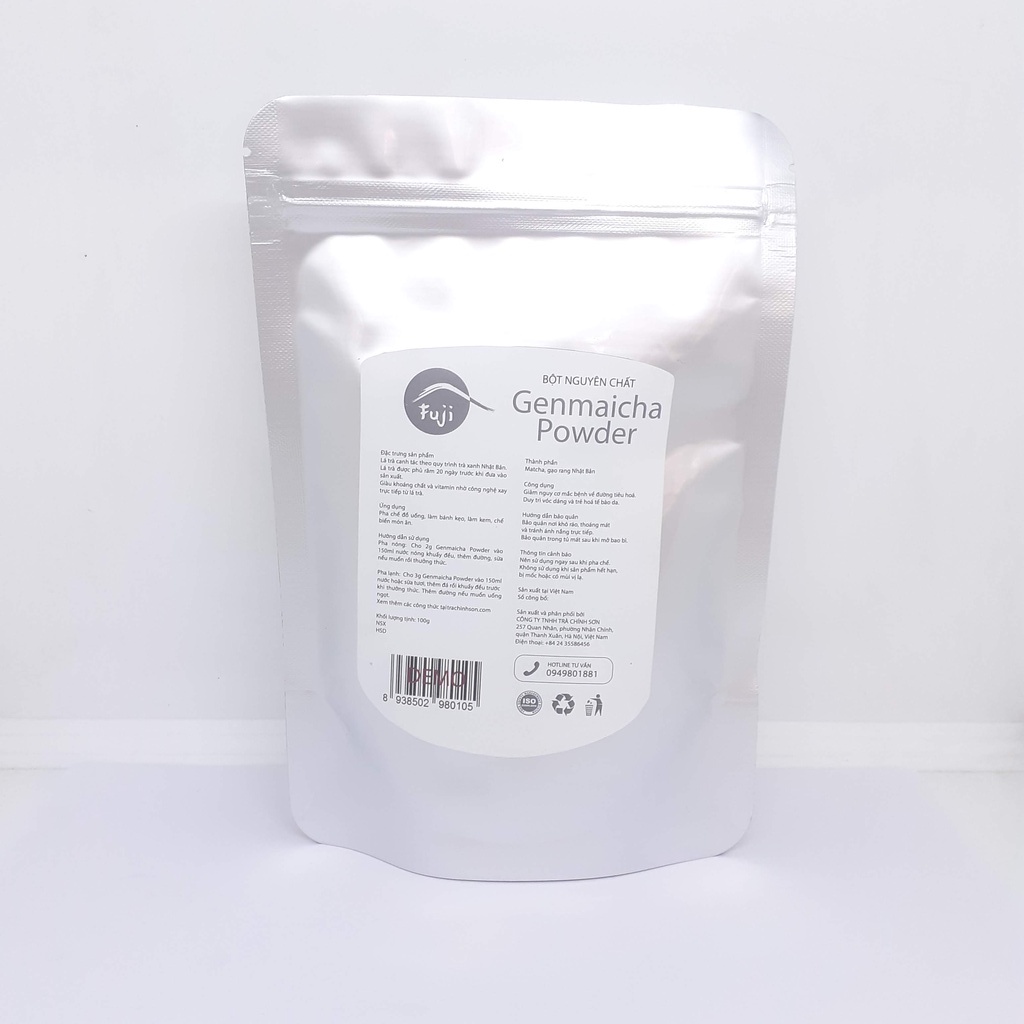 Bột Trà Xanh Gạo Rang Genmaicha Powder Nguyên Chất 100g - Chính Sơn