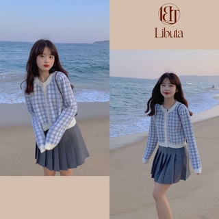 Áo khoác len cardigan croptop l005